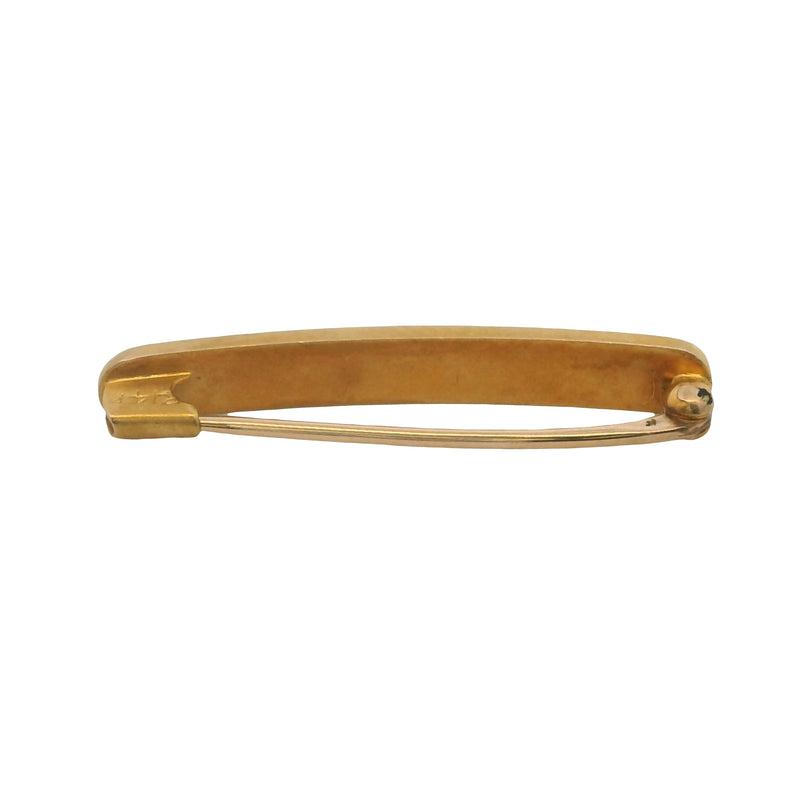 Vintage Solid 14kt Yellow Gold 1" Tie Bar Pin