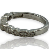Zoara Platinum and Diamond Milgrain Round and Marquise Shapes Wedding Band