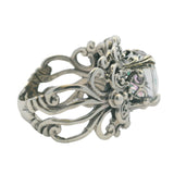 Sarda 925 Sterling Silver Mystic Topaz Spiral Openwork Statement Ring Size 9.5
