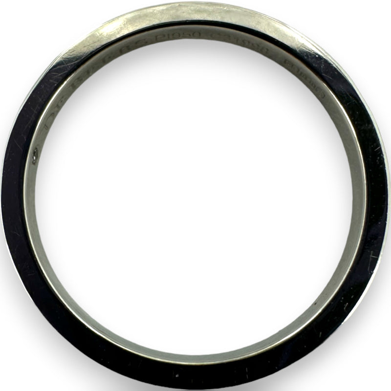 Alianza de boda clásica De Beers de platino 950 de 2,2 mm firmada con diamante en el interior
