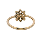 Pandora Solid 14kt Yellow Gold and Cubic Zirconia Lace Botanique Ring Size 6.75