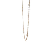Solid 14kt Rose Gold 13.8" 0.32ctw Diamond 8 Station Choker Necklace