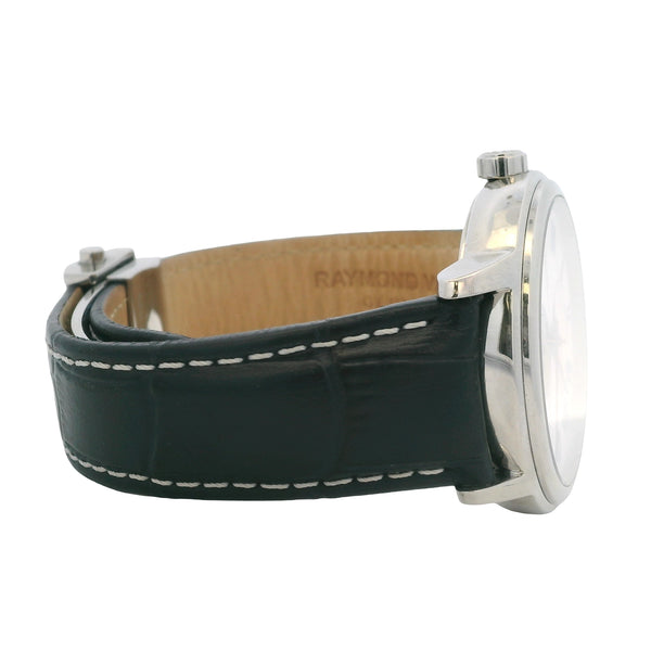 Raymond Weil Maestro Silver 2240-STC-J0655 Steel Leather Watch