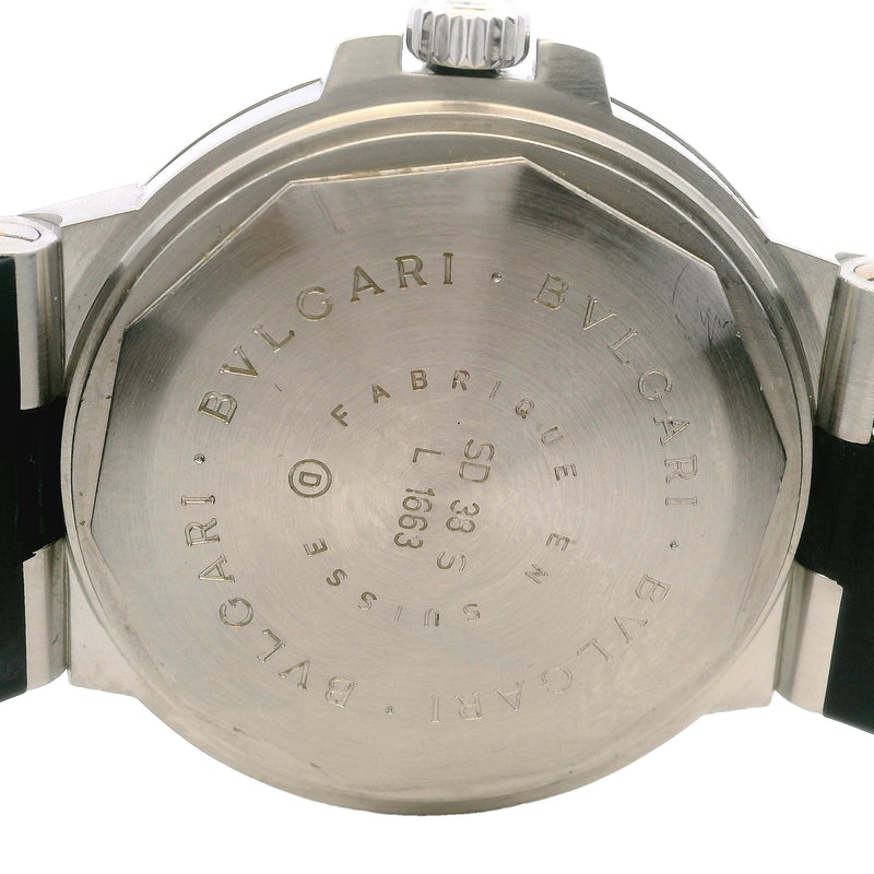 Bulgari Diagono SD38S Stainless Steel 38mm Black Dial Automatic Watch