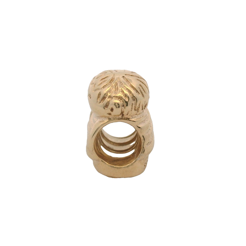 Charm deslizante de cuentas "Niño adorable" de oro amarillo macizo de 14 kt retirado de Pandora