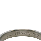 Cartier 4mm Solid Platinum 1895 Wedding Band Ring With Added Stippled Texture Size 10.75