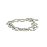 Tiffany & Co 925 Sterling Silver Open Square Cushion Link Toggle Bracelet 7.5"