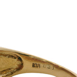 Solid 18kt Yellow Gold, Ruby, and Diamond Crossover Twist Cocktail Band Ring Size 7