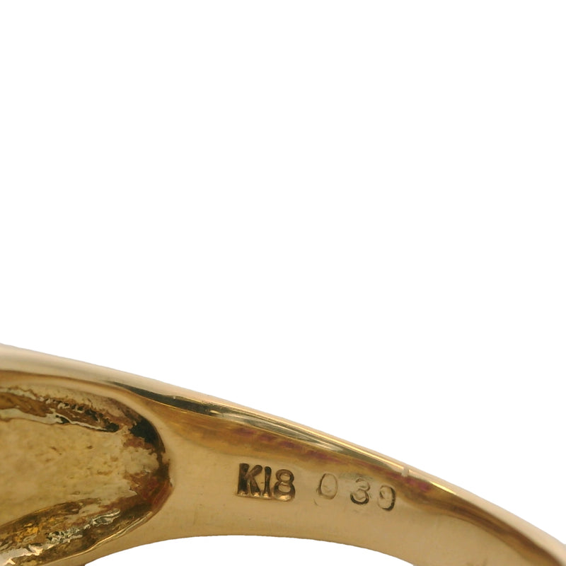 Solid 18kt Yellow Gold, Ruby, and Diamond Crossover Twist Cocktail Band Ring Size 7