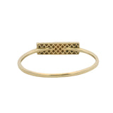 Bony Levy Solid 14kt Yellow Gold Dainty Rectangle Lines Statement Ring Size 8