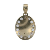 Religious Jesus Cubic Zirconia CZ 14k 585 Yellow Gold Charm Pendant