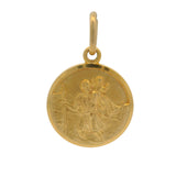 Vintage Italian Solid 14kt Yellow Gold St. Christopher Pendant Charm