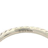 Retired David Yurman 925 Sterling Silver Black Diamond Cluster Cable Ring Size 6