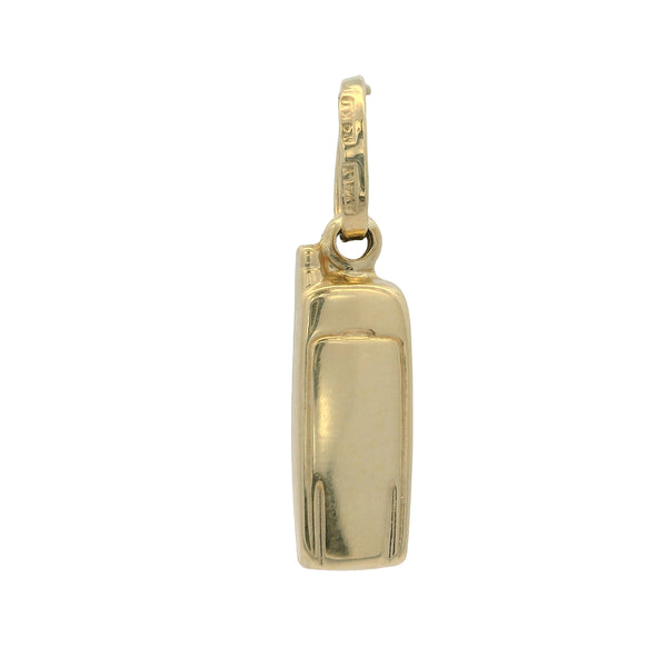 Vintage Italian Solid 14kt Yellow Gold Phone Cellphone Dangle Charm