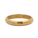 Cartier Solid 18kt Yellow Gold 3.5mm Classic Wedding Stackable Band Size 56 7.5