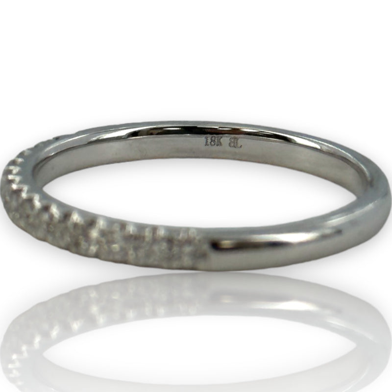 Bony Levi 18kt White Gold and Diamond Half-Eternity Wedding Anniversary Band Size 7