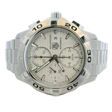 Tag Heuer Aquaracer CAP2111 42mm Silver Dial Auto Chrono Steel Watch