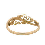 David Virtue Solid 14kt Yellow Gold Filigree Spirals Ring Size 6