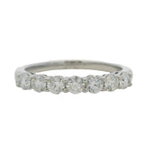 Tiffany & Co Tiffany Forever Solid 950 Platinum Half-Circle of Diamonds 3mm Ring Size 6