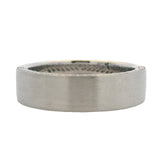 Neil Lane Solid 14kt White Gold 6.4mm Wide Men's Wedding Band with Diamond Sides Size 10