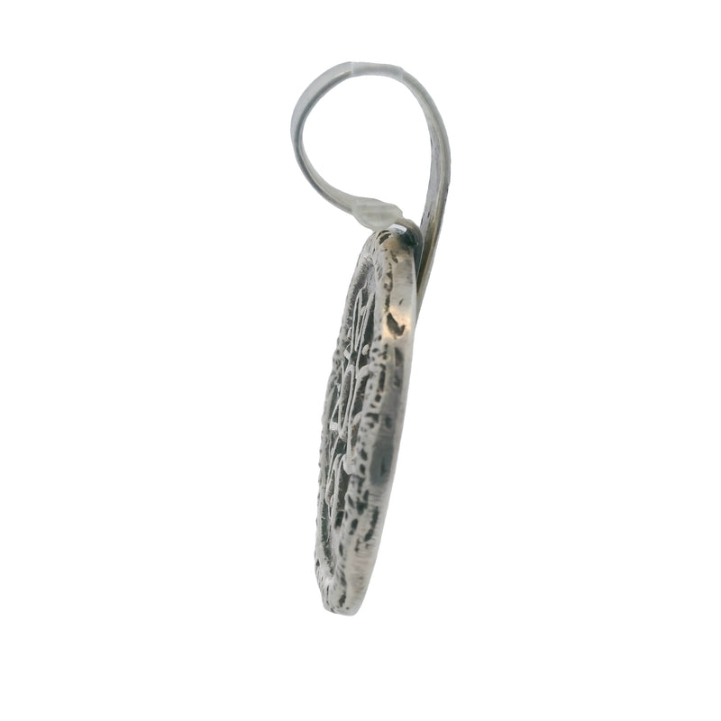 Colgante de medallón celestial de estrella solar de 5 cm de largo en plata de ley 925 Navajo de Lee Brown