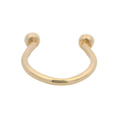Solid 14kt Yellow Gold Dual Diamond 0.30ctw Horseshoe Wrap "Floating" Diamonds Ring Size 4