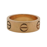Cartier Solid 18kt Rose Gold Classic Love Ring 6mm Band Size 5.75