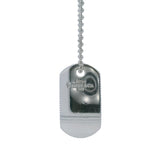 Vintage 2003 Tiffany & Co 925 Sterling Silver Dog Tag Pendant Ball Chain 23" Necklace