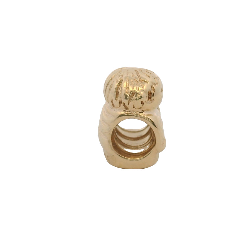 Charm deslizante de cuentas "Niño adorable" de oro amarillo macizo de 14 kt retirado de Pandora