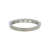 18kt White Gold Baguette 0.56ctw Diamond Half-Eternity Wedding Band Ring Size 6
