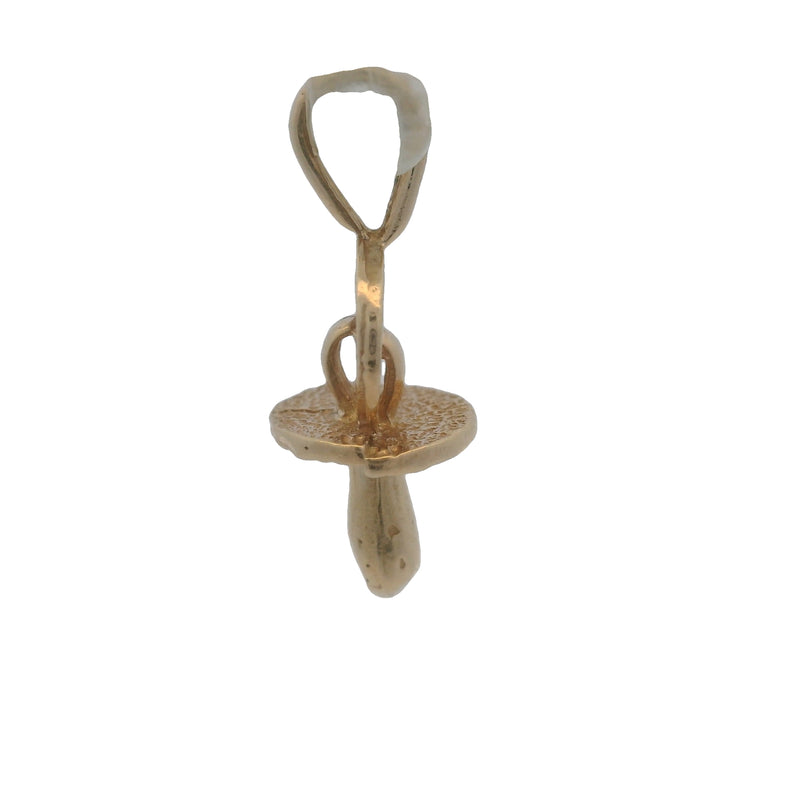 Vintage Solid 14kt Yellow Gold Baby Pacifier Binky Charm