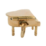 Vintage Solid 14kt Yellow Gold and Enamel Piano Dangle Charm