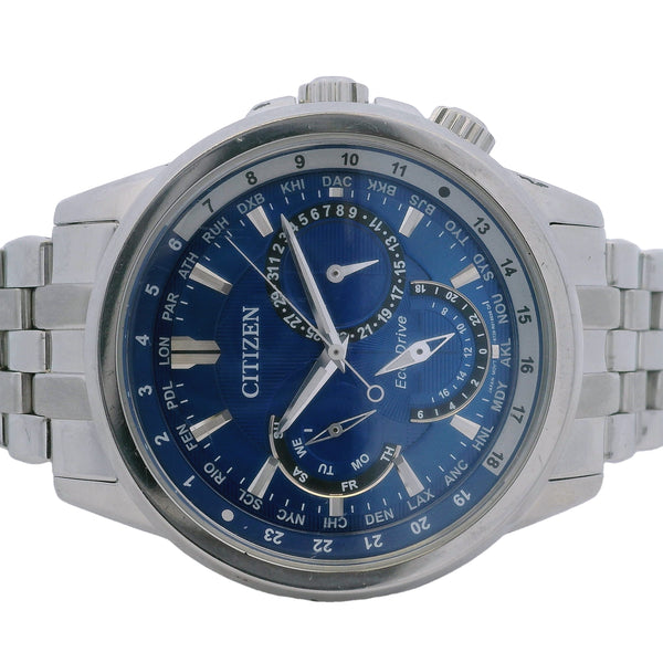 Citizen Eco-Drive 8729-R005791 44mm Calendrier Steel Blue Dial Watch