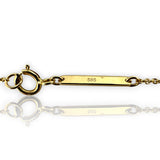 Kendra Scott Shannon Solid 14k Yellow Gold Collar Necklace with 5 Diamond Stations Adjustable Chain 16-18"