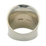 MMA Solid 925 Sterling Silver Concave 20mm Band Ring Size 7