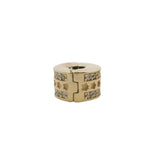 Solid 14kt Yellow Gold and Cubic Zirconia Stars Celestial Clip Slide/Spacer Charm