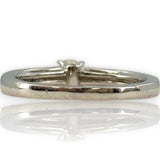 The Juliet Cut 14kt Solid White Gold and Prong Set Diamond Solitaire Wedding Engagement Ring with Pave Sides Size 7