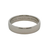 De Beers 950 Platinum DB Classic 5mm 10.5g Band With Hidden Diamond Size 11