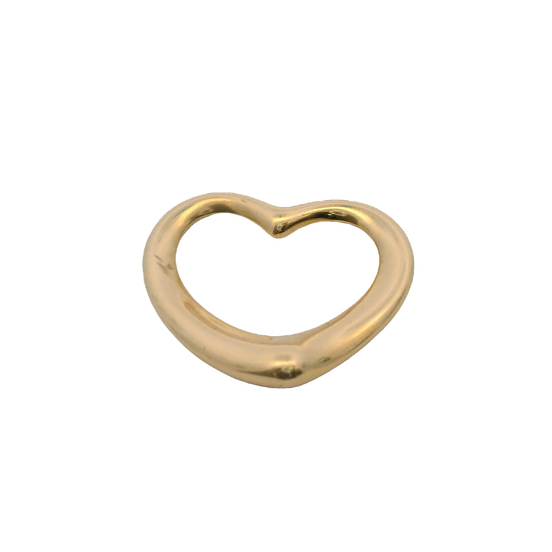 Tiffany & Co Vintage Elsa Peretti Spain 750 Open Heart Charm Pendant 18mm