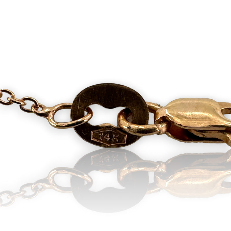 Le Vian 14kt Rose Gold 18" Necklace with Rose Gold and Diamond Curb Chain Drop Pendant