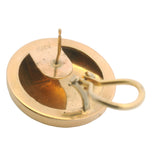 Vintage Solid 14kt Yellow Gold 25mm Wide Button Omega Back 12.6g Earrings