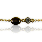 SMC Solid 14kt Gold 18" Diamond Station Necklace with 0.40ctw White Diamonds
