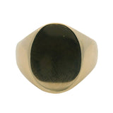 Solid 10kt Yellow Gold Large 18.5mm Oval Blank Signet Ring Size 10