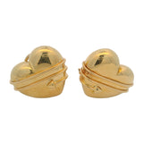 Vintage 1994 Tiffany & Co Solid 18kt Yellow Gold Cupid Heart Arrow Omega Back Earrings