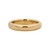Antique Solid 18kt Yellow Gold 3.7mm Comfort Wedding Stackable Band Size 5.25