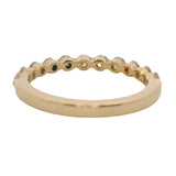 Solid 18kt Yellow Gold and 2-Prong Set 0.44ctw Diamond Half-Eternity Wedding Band Ring Size 5