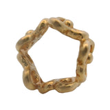 Pandora Rare Retired 14kt Yellow Gold Trinity Flower Floral Bracelet Charm (1)