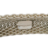 Tiffany & Co 925 Sterling Silver Somerset Mesh Bangle Bracelet Size L 8.5"