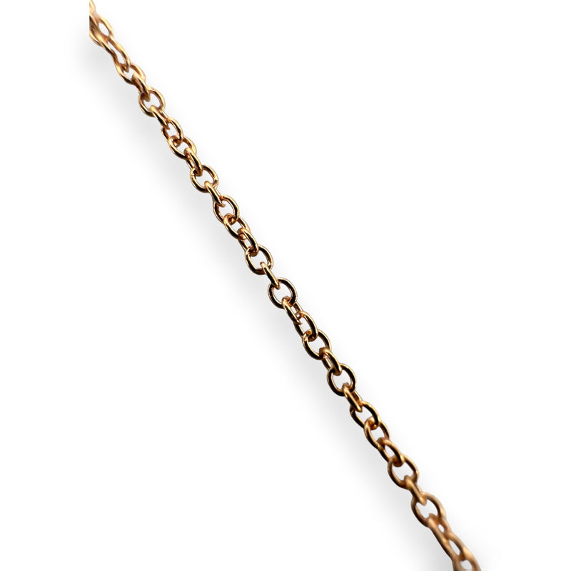 Le Vian 14kt Rose Gold 18" Necklace with Rose Gold and Diamond Curb Chain Drop Pendant