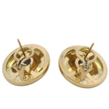 Vintage Denise Roberge Solid 18kt Yellow Gold and Cabochon Star Ruby Omega-Back Earrings